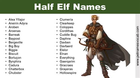 high half elf names